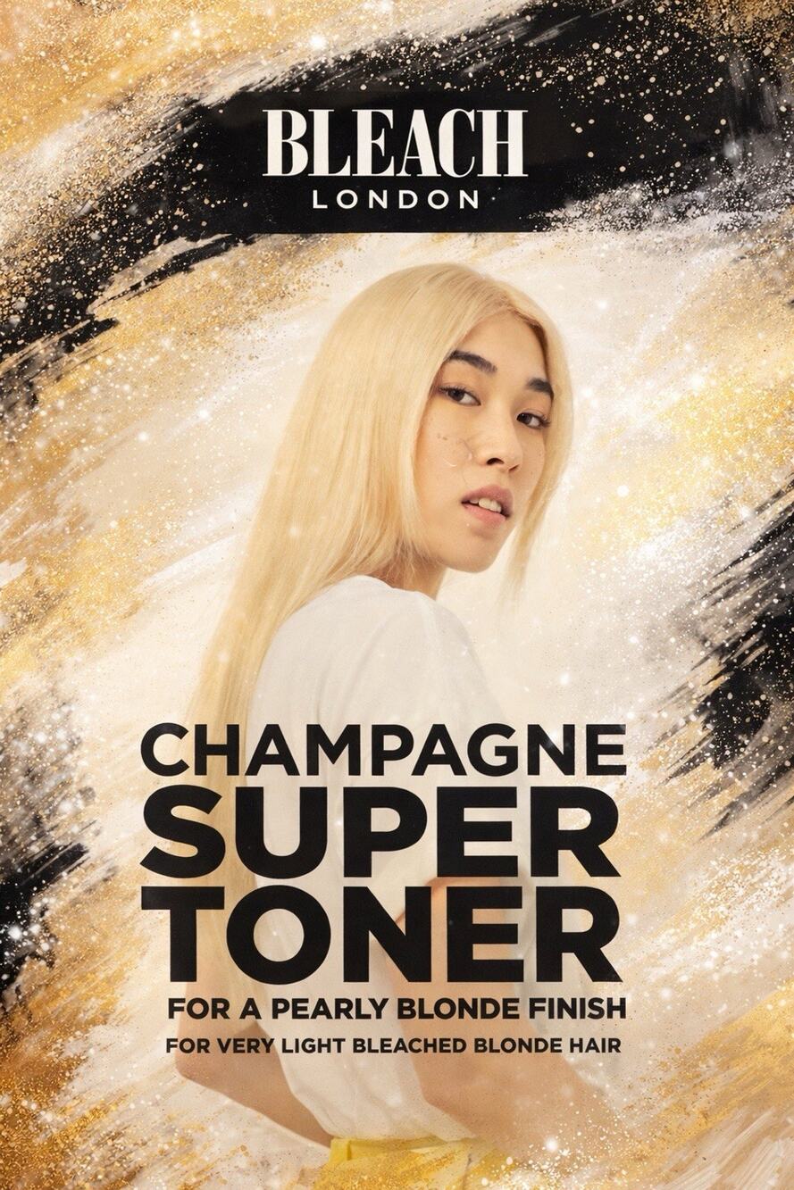 Bleach London Champagne Super Toner Kit Ammonia Free Brass Neutralizer 16-20 Was